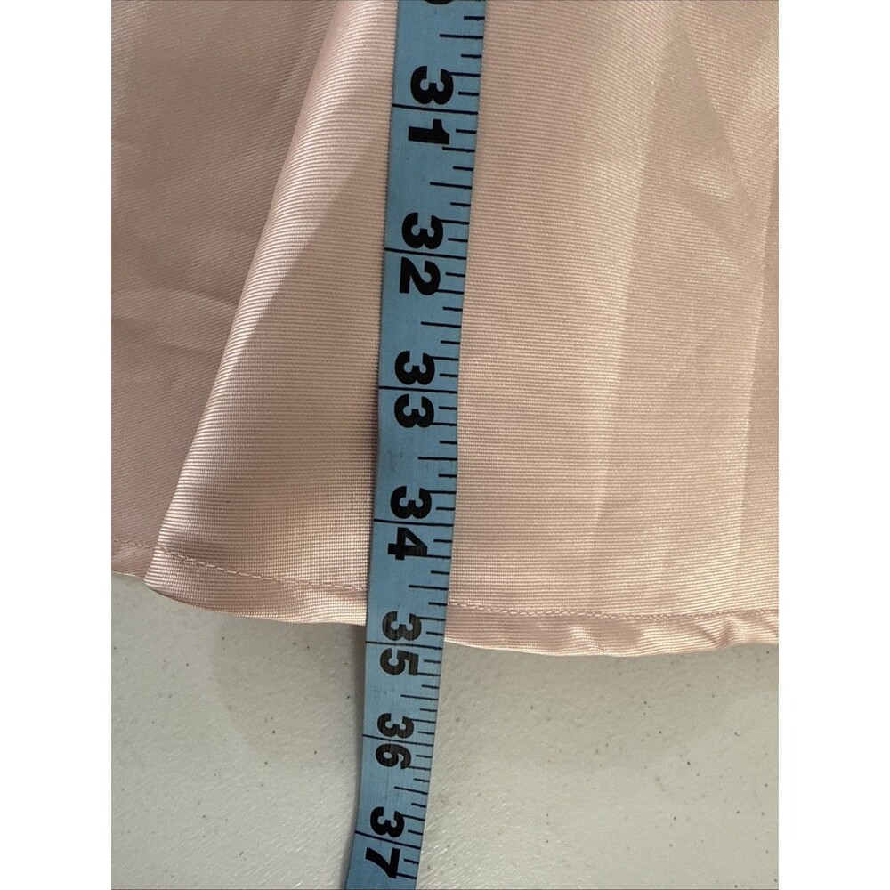 A Peach‎ Dress Womens M Champagne Strapppy Back Feminine Party Events Y2K - Picture 9 of 11
